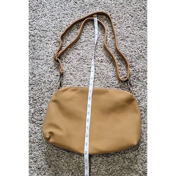Joy Susan Shoulder Bag Purse 12"x9" Tan Soft Faux Suede, FloraL Lining - NWOT - Picture 10 of 10